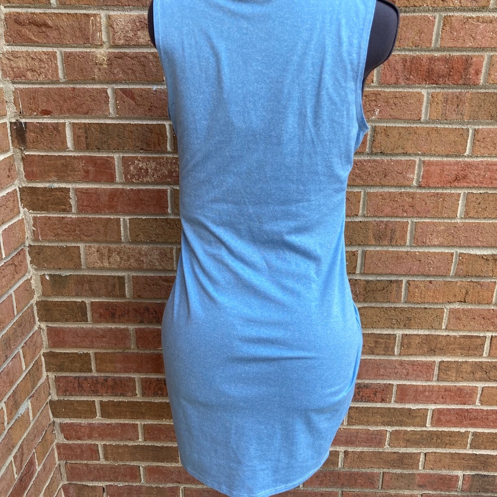 Pink Lily Sky Blue Tie-Front Mini Dress - Picture 4 of 12